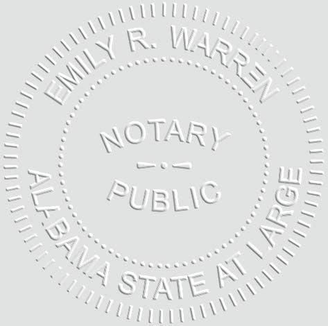 MaxMark Notary Seal Round Desk Embosser for Alabama State - Includes Gold Burst Seal Labels (50 Count)