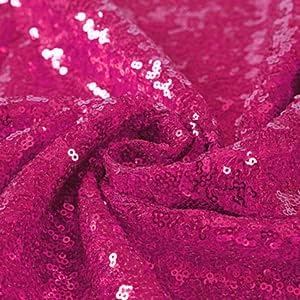 Fuchsia Sequin Curtains 2FTx8FT 2 Sequin Backdrop Curtains Panels Sparkly Background Drapes for Party Birthday Weeding Decor