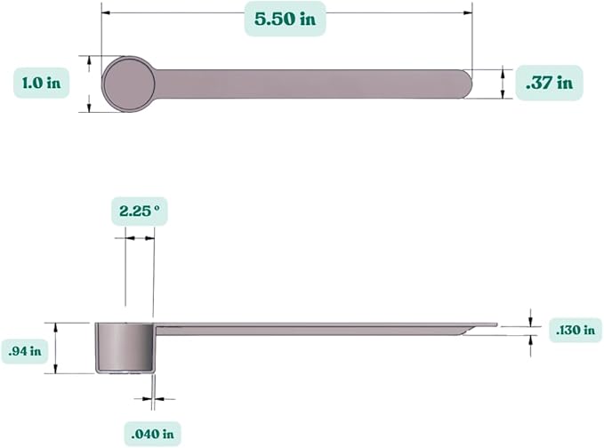 9 mL (9 CC) Long Handle Scoop for Measuring Coffee, Pet Food, Grains, Protein, Spices and Other Dry Goods (Pack of 1)
