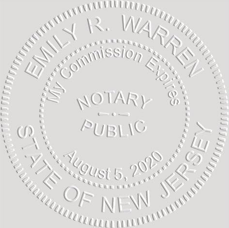 MaxMark Notary Seal Round Desk Embosser for New Jersey State - Includes Gold Burst Seal Labels (50 Count)