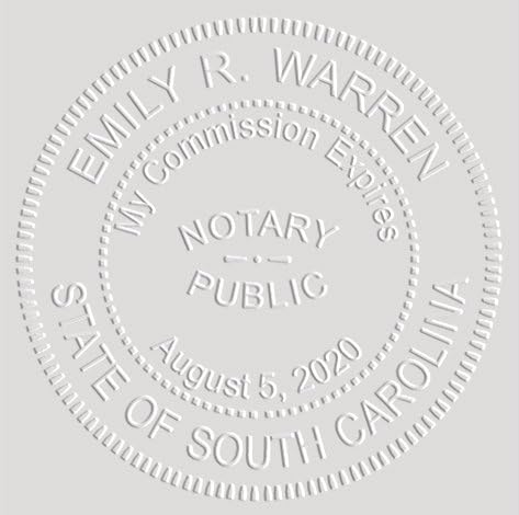 MaxMark Notary Seal Round Embosser for South Carolina State - Includes Gold Burst Seal Labels (50 Count)