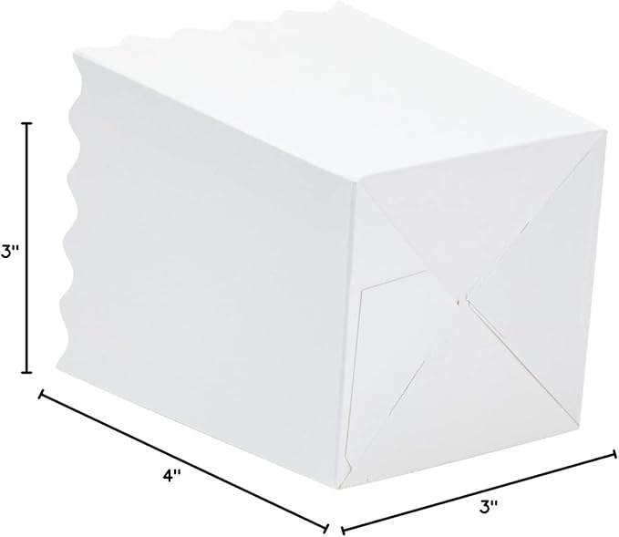 Juvale 100 Pack Mini Popcorn Boxes for Party, Bulk White Popcorn Containers for Movie Night Decorations (3 x 4 In) - Carnival Decor