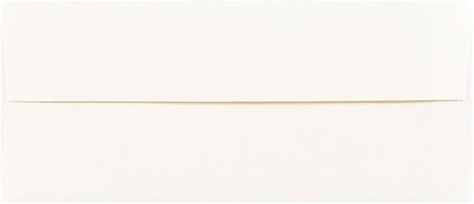 JAM PAPER #10 Business Parchment Envelopes - 4 1/8 x 9 1/2 - White Recycled - 50/Pack