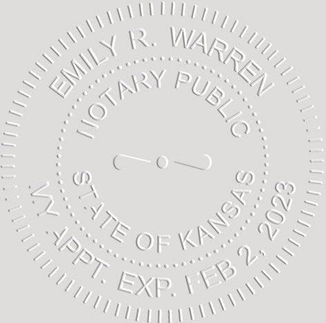 MaxMark Notary Seal Round Embosser for Kansas State - Includes Gold Burst Seal Labels (50 Count)