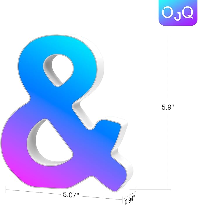 OJQ Light Up Letters LED Letter - Bedroom Lighted Colorful Alphabet Letter Music Sync Color Change - Christmas Birthday Gifts for Girl - Teen Girls Room Decor Gifts Party Home Wall Bedroom Decor