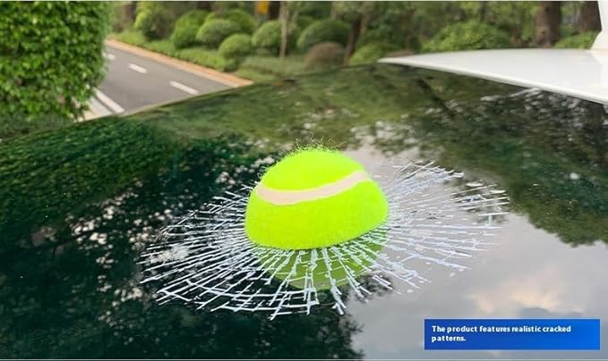 Car 3D elf Ball car Sticker, car Window Funny Creative Decorative Sticker(18cmx18cmx3cm) (White Baseball)