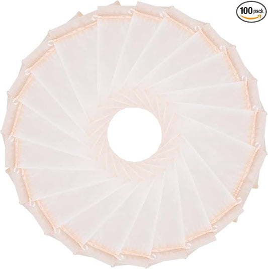 Wudygirl 100PCS Organza Bags Jewelry Bags Drawstring 5X7 Inch Favor Bags for Jewelry Candy Wedding Party(Peach 5X7)