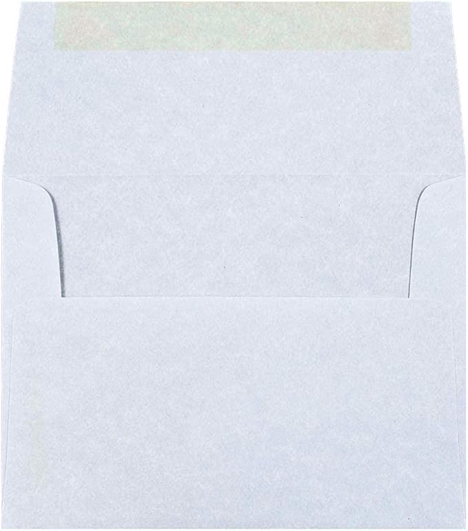 JAM PAPER A2 Parchment Invitation Envelopes - 4 3/8 x 5 3/4 - Blue Recycled - 50/Pack