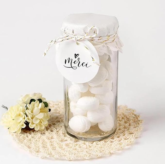 Personalized Tags for Favors, Customized Hang Tag for Clothing, Custom Gift Tags, Customized Gifts Wrapping Labels, Wedding Items Birthday Party Favors with String (Round Shape)