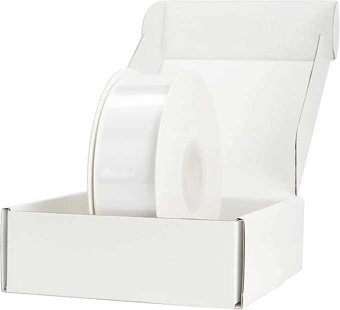 HUIHUANG White Satin Ribbon 1-1/2 inch Double Face Satin Ribbon Christmas Gift Wrapping Ribbons for Crafts Gifts Bows Making Floral Bouquet Wedding Invitations Decor Party Favor and Craft Supplies