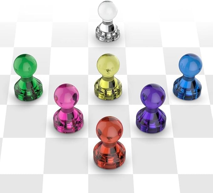 Push Pin Magnets - Tiergrade 120 Pack 7 Assorted Color Strong, Office, Use at Kitchen Home and School Classroom, for Refrigerator Dry Erase Board and Whiteboard.