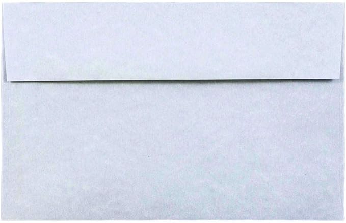 JAM PAPER A10 Parchment Invitation Envelopes - 6 x 9 1/2 - Blue Recycled - 50/Pack