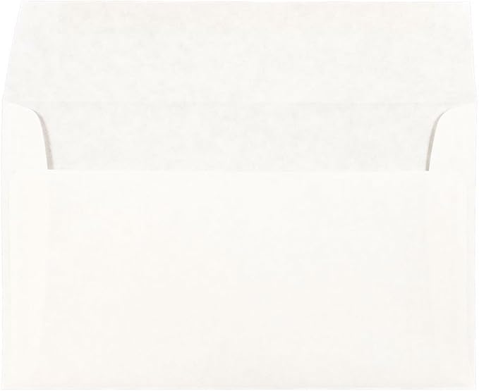 JAM PAPER A10 Parchment Invitation Envelopes - 6 x 9 1/2 - White Recycled - 50/Pack