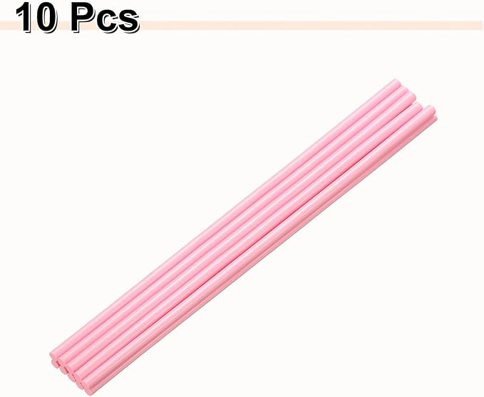 HARFINGTON 10pcs Hot Glue Sticks 0.28" Dia x 11.81" Long EVA Mini Hot Melt Adhesive Glue Stick for Hot Melt Gun Wood Plastic Glass Flowers Fabrics Foam, Pink