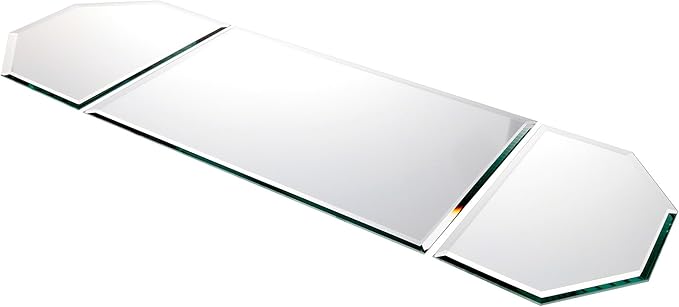 Plymor 36" x 12" Runner Set, 5mm Thick Beveled Glass Mirror