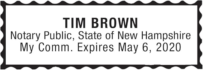 MaxMark Notary Stamp for State of New Hampshire- Self Inking Stamp