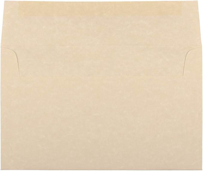JAM PAPER A10 Parchment Invitation Envelopes - 6 x 9 1/2 - Brown Recycled - 50/Pack