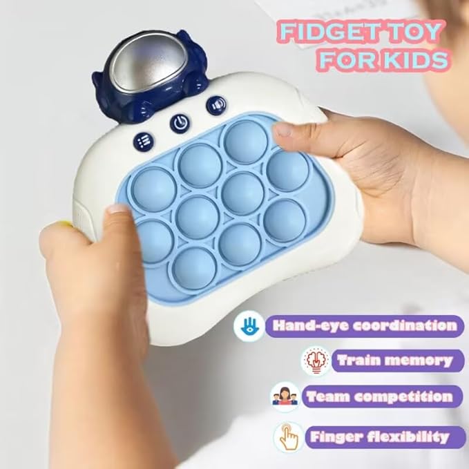 Quick Push Bubble Game, Pop Bubble Fidget Toy for Kids 3-12, Handheld Puzzle Game Sensory Toys for Halloween, Xmas & Birthday Gifts
