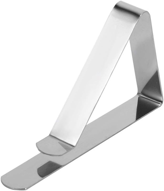 TriPole Tablecloth Clips 24 Pack Stainless Steel Table Cover Clamps Skirt Clips for Home Kitchen Restaurant Picnic Tables