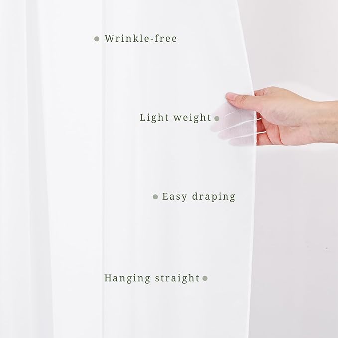 Wedding Arch Draping Fabric 2 Panels 20Ft Length x 28" Width White Arch Drapes Chiffon Fabric Sheer Curtains Backdrop for Party Bridal Decorations Wedding Ceremony Ceiling Stage Reception Decor