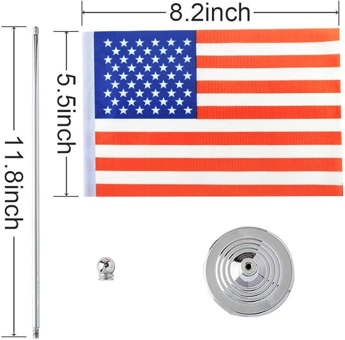 USA Flag American Flags, Small Mini American Desk Flag, Used for Table Office Classroom Home Patriotic Events Decorations