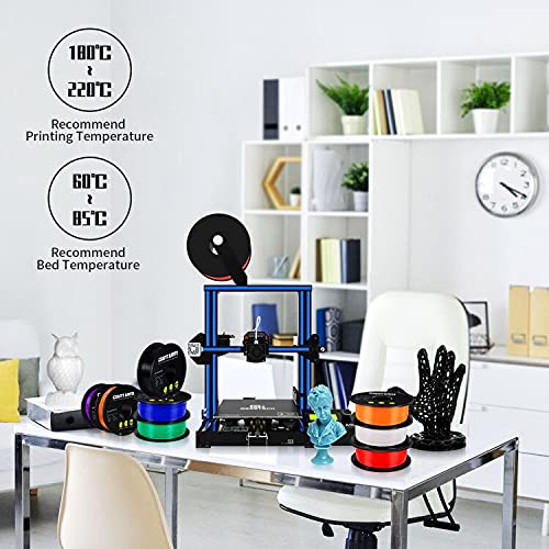 GIANTARM 3D Printer Filament, Black Pla Filament, 1Kg(2.2lbs) Spool, 1.75mm Dimension Accuracy +/- 0.03mm, 3D Printing Filament, Dark Black