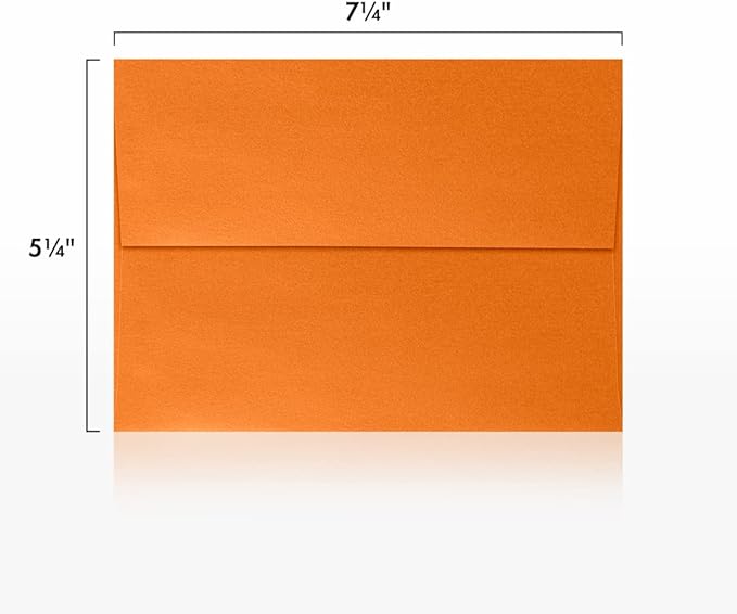 LUXPaper A7 Invitation Envelopes | Peel & Press | 5 1/4" x 7 1/4" | Flame Metallic | 80lb. Text | 500 Qty