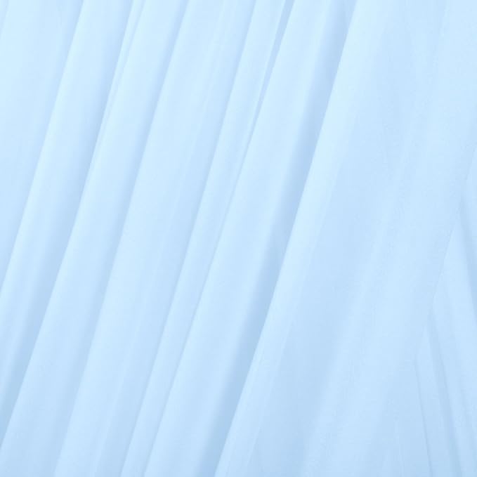 MLMC Baby Blue Wedding Arch Draping Fabric 1 Panel 29" x 20 FT Extra Long Gauze Drapes Sheer Backdrop Curtains 6.6 Yards Outdoor Drapery Panels for Wedding Baby Shower Party Ceiling Decoration