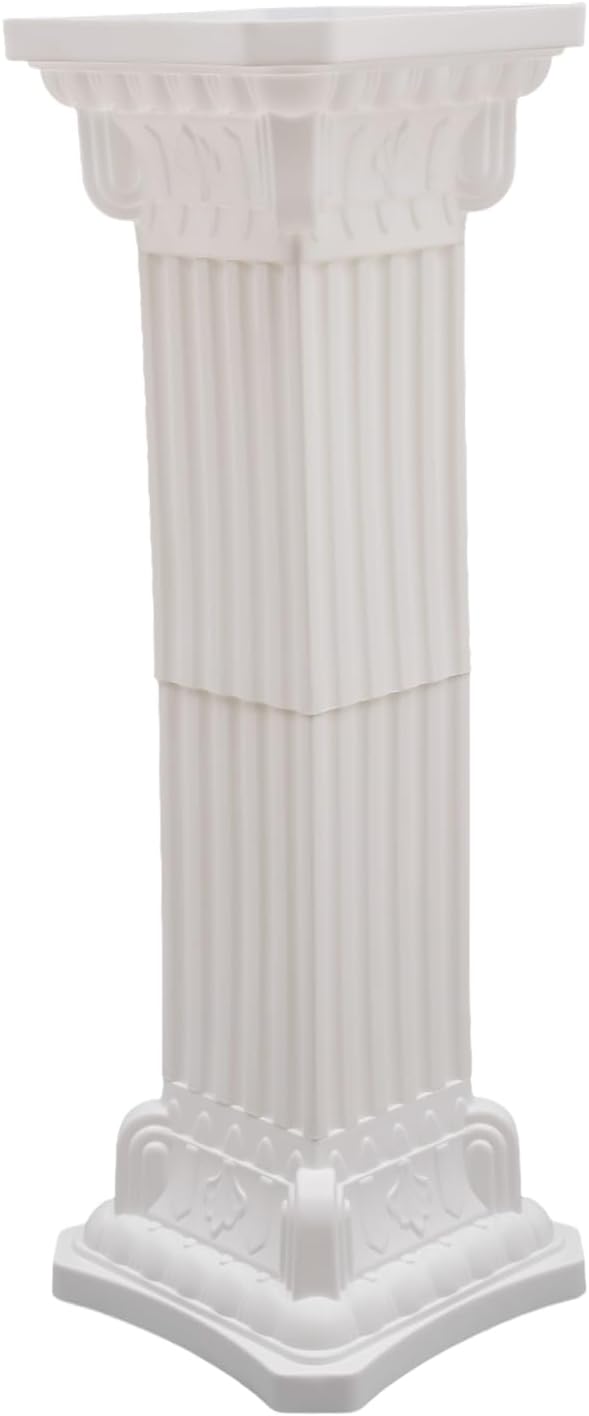 Roman Pillars Decoration Party Flower Pot Columns Set 4Pcs Decor Pedstal Stand 11.8x35.4in Flower Floral Wedding Party Event Road Decorative Columns (11.8x35.4in)