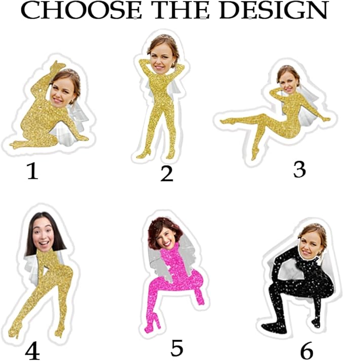 Custom 50 Pcs Double-Sided Wedding Stir Stick, Personalized Bride Face Dancers Stir Stick, Acrylic Cocktail Stirrers, Wedding Drink Stirrers, Bachelorette Party Gifts, Bridal Shower Gifts