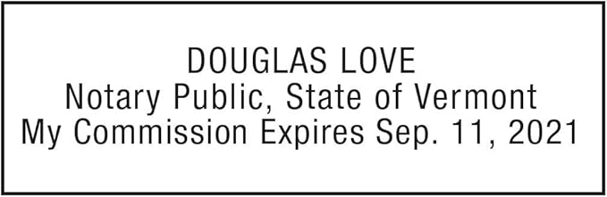 MaxMark Notary Stamp for State of Vermont- Self Inking Stamp