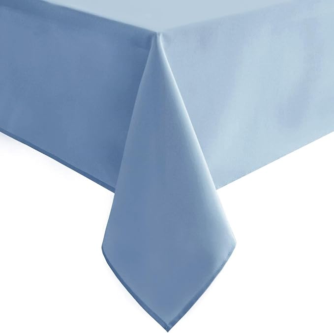 Hiasan Dusty Blue Tablecloth for Rectangle Tables - Waterproof and Spillproof Washable Fabric Table Cloth for Dining Room Kitchen Party, 60 x 120 Inch