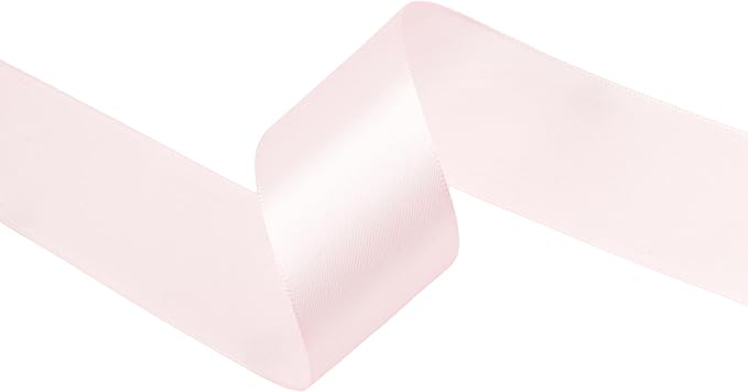 Baby Pink Satin Ribbon 1-1/2 inch X Continuous 100 Yards, Single Face Polyester Ribbon Perfect for Gift Wrapping, Flower Bouquet, Wedding Decor, Crafts, Bow Making, Sewing and More