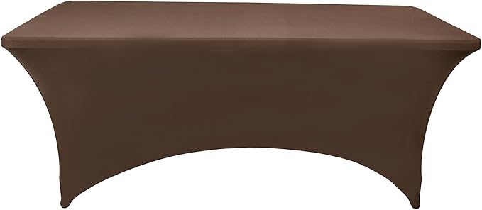 2-Pack 4ft Spandex Table Covers for Rectangular Folding Tables - Wrinkle Resistant Stretch Tight Table Cloths - Ultimate Fitted Table Protector for Parties, Banquet, and Wedding