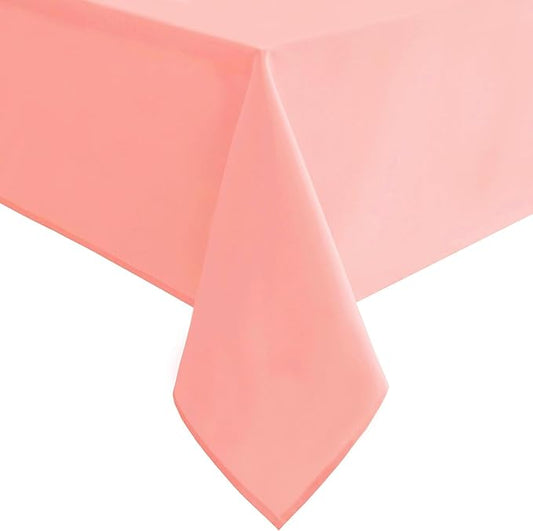 Hiasan Rose Pink Tablecloth for Rectangle Tables - Waterproof and Spillproof Washable Fabric Table Cloth for Dining Room Kitchen Party, 60 x 102 Inch