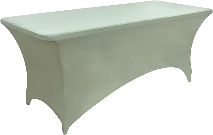 118 2-Pack 4ft Spandex Table Covers for Rectangular Folding Tables - Wrinkle Resistant Stretch Tight Table Cloths - Ultimate Fitted Table Protector for Parties, Banquet, and Wedding