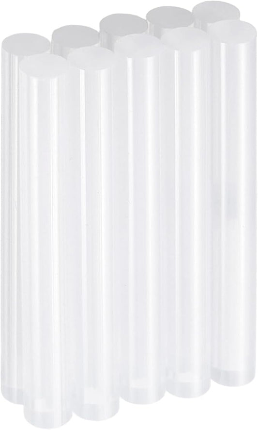 HARFINGTON 10pcs Hot Glue Sticks 0.43" Dia x 3.94" Long EVA Mini Hot Melt Adhesive Glue Stick for Hot Melt Gun Wood Plastic Glass Flowers Fabrics Foam, Clear
