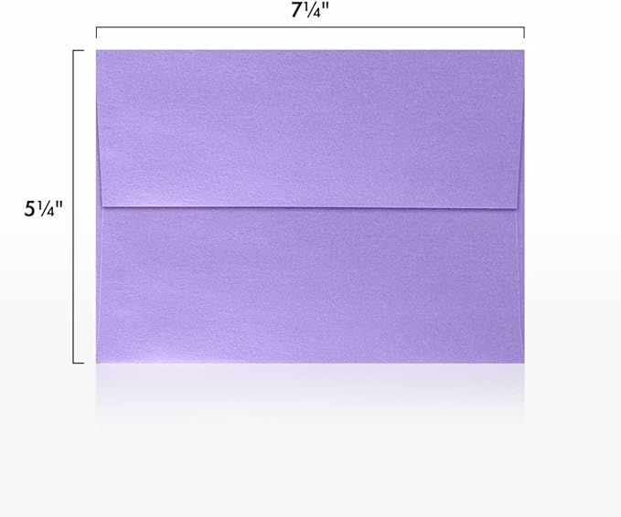 LUXPaper A7 Invitation Envelopes | Peel & Press | 5 1/4" x 7 1/4" | Amethyst Metallic | 80lb. Text | 500 Qty