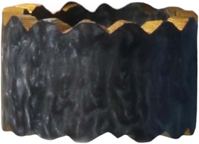 Epoxy Resin Napkin Holders for Cloth Napkins - 6 Pcs Elegant Napkin Holders for Dining Table Decor, Parties, Weddings & Holidays - Modern Tabletop Accessory (Black Gold) - CLEENTABLE
