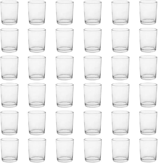 Clear Mercury Glass Tea Light Holders Set of 36 - Elegant Votive Candle Holders for Weddings, Showers and Home Decor - Perfect for Table Centerpieces and Parties (Glass, Clear)