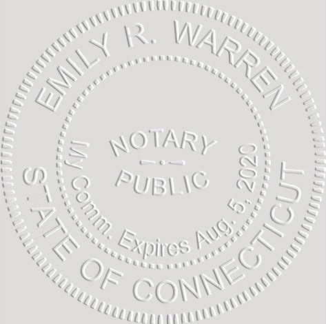 MaxMark Notary Seal Round Embosser for Connecticut State - Includes Gold Burst Seal Labels (50 Count)