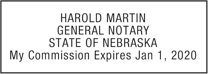 MaxMark Notary Stamp for State of Nebraska- Self Inking Stamp