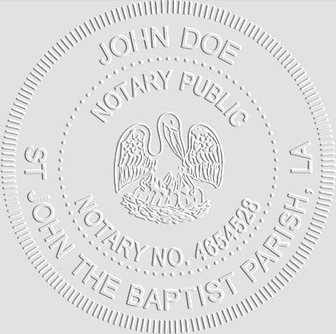 MaxMark Notary Seal Round Embosser for Louisiana State - Includes Gold Burst Seal Labels (50 Count)