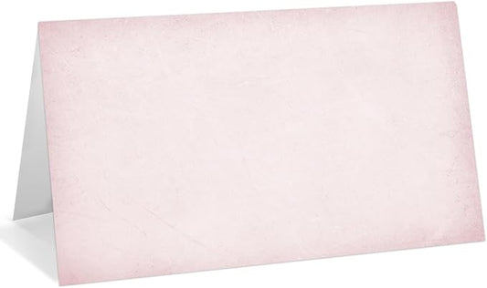 25 Pack Vintage Pink Place Cards, Editable Name Cards for Table Setting, Tent Cards Food Label for Dinner Party, Bridal Shower, Wedding, Baby Shower and Events -T35