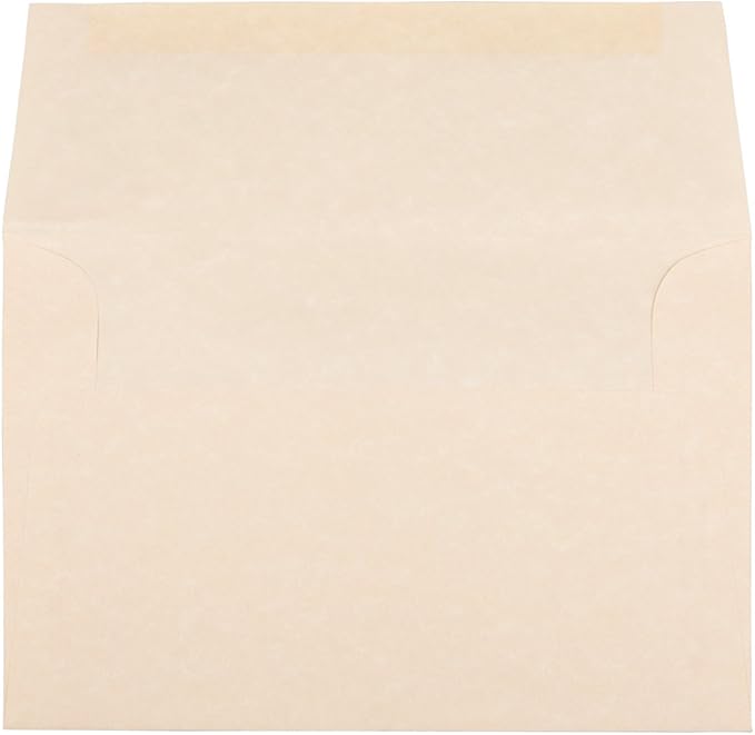 JAM PAPER A8 Parchment Invitation Envelopes - 5 1/2 x 8 1/8 - Natural Recycled - 50/Pack