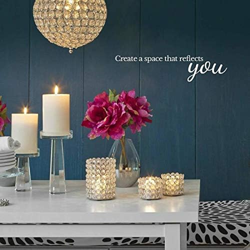 Serene Spaces Living Slim Clear Ribbed Glass Votive Holder, Decorative Centerpiece for Wedding, Christmas, Thanksgiving, Living Room, Home Décor, 2.25" Diameter & 6.25" Tall, Pack of 24