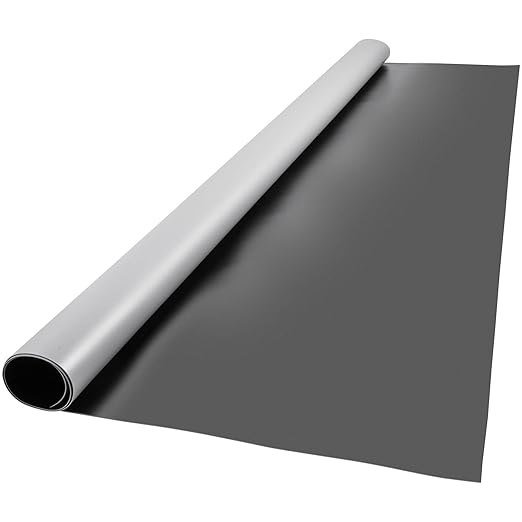VEVOR Dance Floor, 6.6x3.9ft Dance Floor Roll, 0.06in Thick PVC Vinyl Dance Floor, Black/Grey Reversible Portable Dance Floor, Non-Slip Dance Flooring, Ballet Dance Floor for Jazz, Pop, Lyrical Style