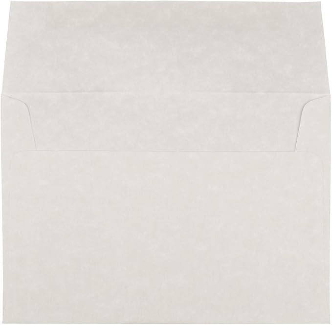 JAM PAPER A7 Parchment Invitation Envelopes - 5 1/4 x 7 1/4 - White Recycled - 50/Pack