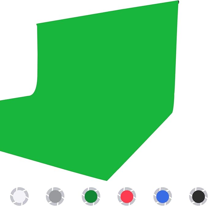 ISSUNTEX 5X7 ft Background Muslin Backdrop, Photo Studio, Collapsible High Density Screen for Video Photography and Television-Green