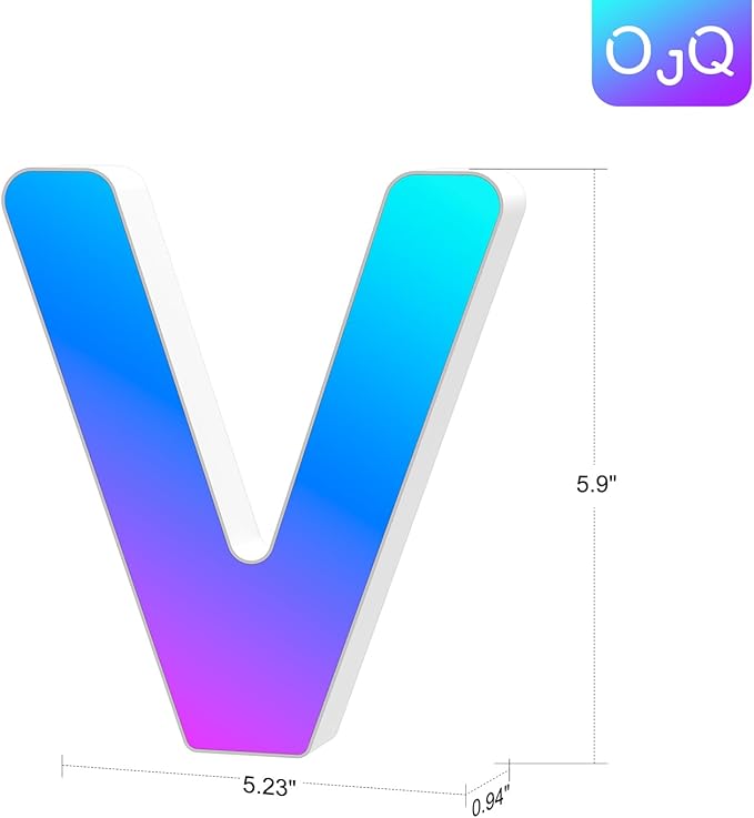 OJQ Light Up Letters LED Letter - Marquee Letters Room Decor Alphabet Letter Music Sync Color Change Colorful - Christmas Birthday Gifts for Girl - Teen Girls Gifts Party Home Wall Decor